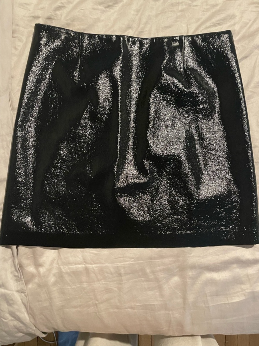 Theory Black Patent Mini Skirt